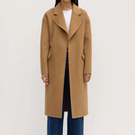 Sadie Camel Single Breasted Wool Coat