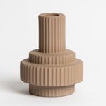 Burj Pastel Brown Candle Holder HW Lighting - Lamp, Candleholder, Lantern, Shade NED Collections