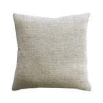 Sandridge Black + White Fine Stripe with Feather Inner 50x50cm Linen Cushion HW Cushions Baya
