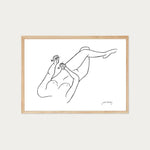Take A Cuttercup Moment Lying Lady A3 Print Pine Frame HW Art - Wall Decor, Clock, Wall Mirror Wild & Salty