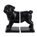 Pug Dog Black Bookends HW Decor - Bookend, Hook, Urn, Vase, Sculpture Kerridge