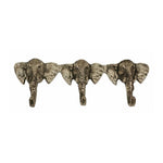 Elephant Hooks in Antique Nickel Finish 300x50x110cm HW Decor - Bookend, Hook, Urn, Vase, Sculpture CC Interiors