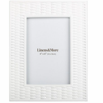 Woven White 4x6 Photo Frame HW Decor - Bookend, Hook, Urn, Vase, Sculpture Kerridge