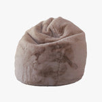 Vegan Fur Bean Bag Pewter HW Furniture - Chair, Table, Floor Mirror, Shelf Home Lab