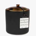 Hygge Bergamot + Mahogany Ceramic Large Candle Brass Lid 425g HW Fragrance - Candle, Diffuser, Room Spray, Oil Paddy Wax