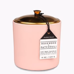 Hygge Rosewood + Patchouli Ceramic Large Candle Brass Lid 425g HW Fragrance - Candle, Diffuser, Room Spray, Oil Paddy Wax