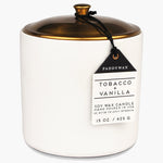 Hygge Tobacco + Vanilla Ceramic Large Candle Brass Lid 425g HW Fragrance - Candle, Diffuser, Room Spray, Oil Paddy Wax