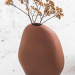 Harmie Pebble Natural Speckle Vase Small 10x9cm HW Decor - Bookend, Hook, Urn, Vase, Sculpture NED Collections