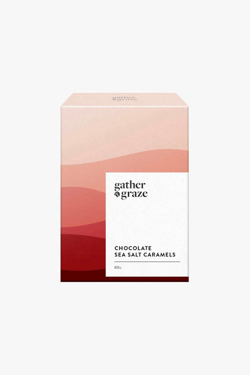 Chocolate Sea Salt Caramels 60g Gift Box HW Food & Drink Gather + Graze   