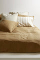 100% French Flax Linen Duvet Cover Set - Ginger - King