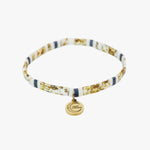 Love Gold White Charcoal with Gold Charm Bracelet