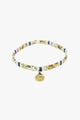 Love Gold White Charcoal with Gold Charm Bracelet