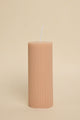 Flat Head Ribbed Column Medium Handmade Soy Nude Candle