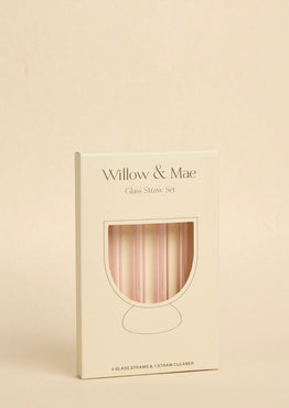 pink glass straw