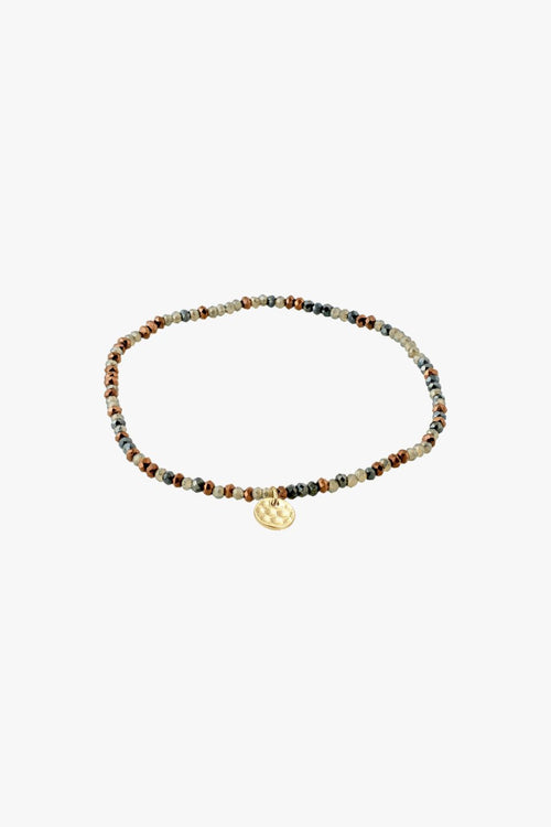 Indie Grey Mix Gold Plated Bracelet ACC Jewellery Pilgrim   