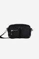 Lala Black Nylon Multi Pocket Silver Hardware Crossbody Bag