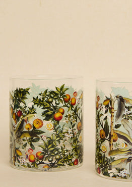 Sorrento Lemon Print Glass Tumbler Each