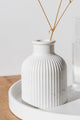 Bud Ribbed White 9.5cm Vase