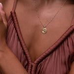 Zen Gold EOL Circle Pendant Necklace