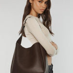 Zozo Chocolate Pebble Slouch Tote Bag