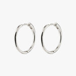 Eanna Medium Hoops Recycled Silver Plated Earrings ACC Jewellery Pilgrim   