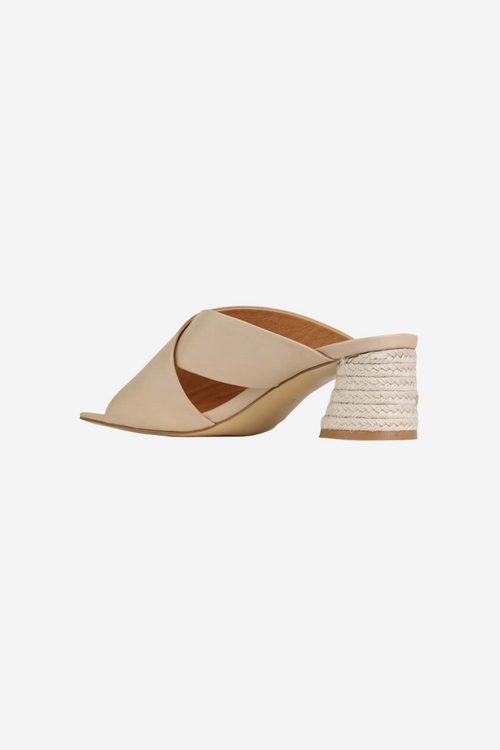 Petora Nude Cross Leather Mule ACC Shoes - Heels EOS   