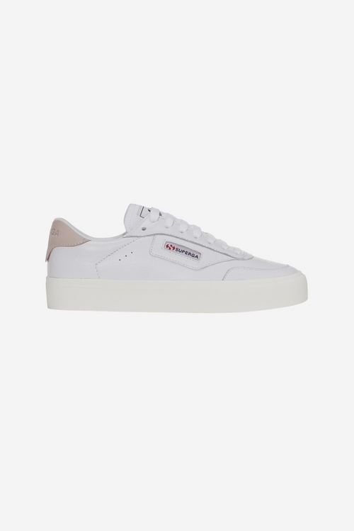 3843 All White Leather Sneaker ACC Shoes - Sneakers Superga   