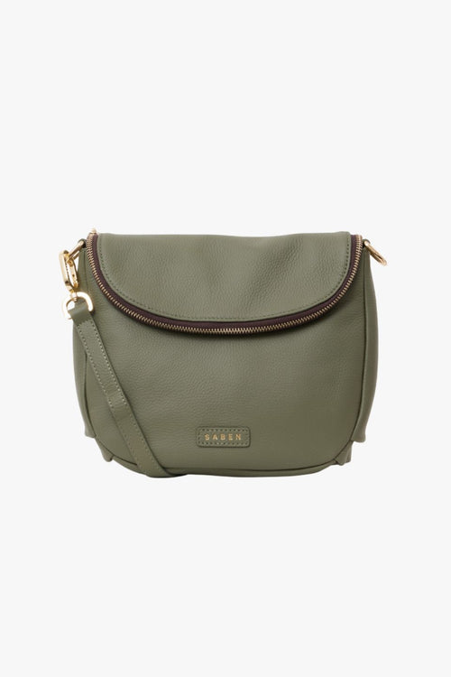 Saben FiFi Cactus Leather Shoulder Bag