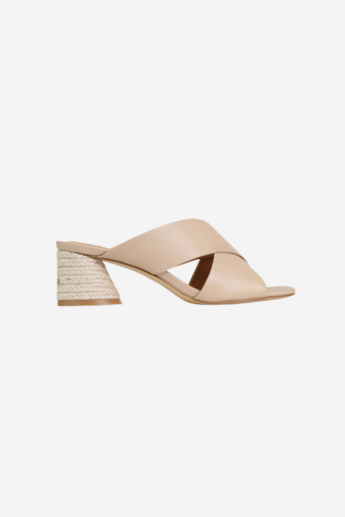 Petora Nude Cross Leather Mule ACC Shoes - Heels EOS   