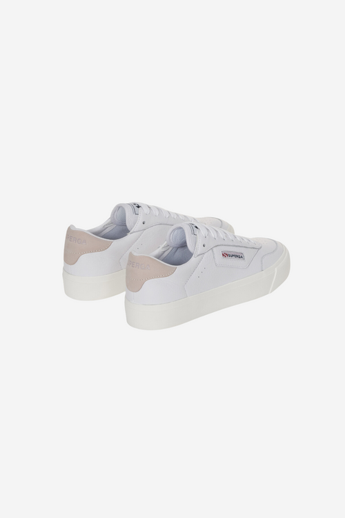 3843 All White Leather Sneaker ACC Shoes - Sneakers Superga   