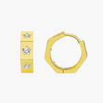 Whistledown Starburst Gold Hoop Earrings ACC Jewellery Silver Linings   