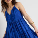 Affair Royal Blue Strappy Tiered Maxi Dress