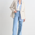 Atlas Natural Linen Double Breasted Blazer