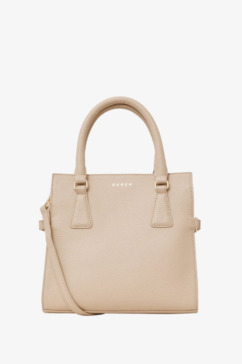 beige handbag