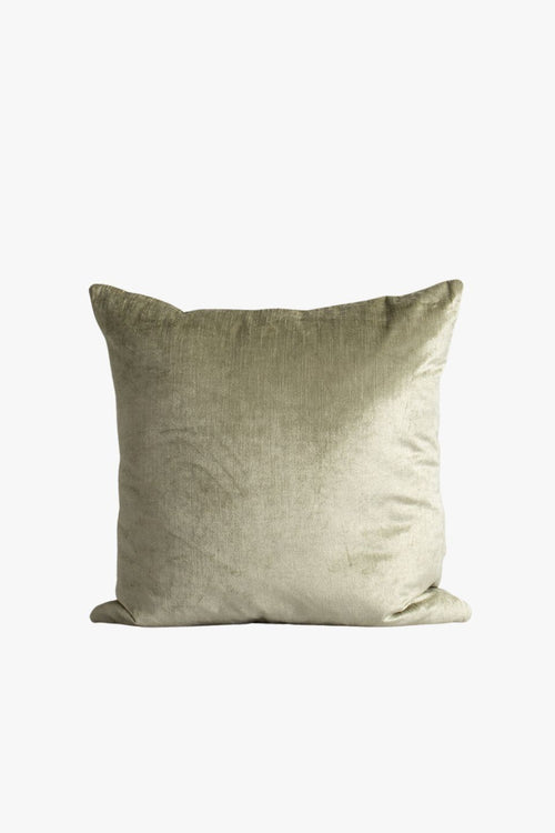 Bromley Pistachio Feather Inner 55x55cm Velvet Cushion HW Cushions Baya   