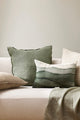 Cassia Moss Feather Inner 55x55cm  Linen Cushion