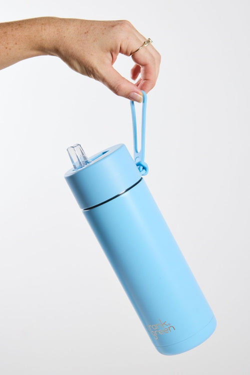 Blue drink bottle