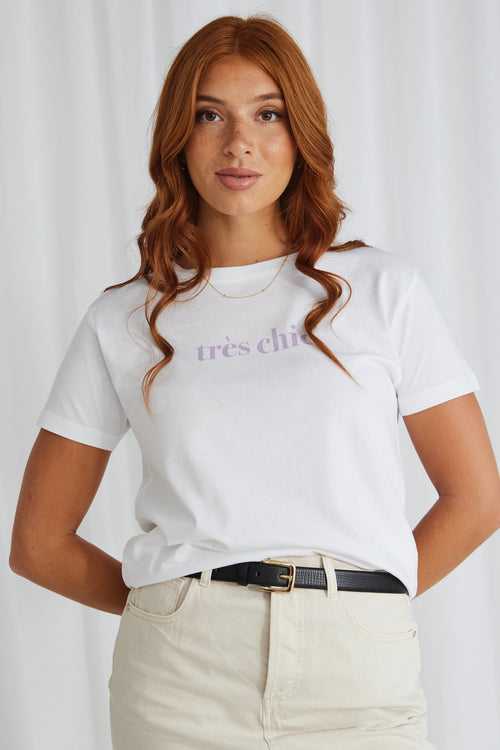 Chic White Classic Organic Tee WW Tee Humble + Heart   