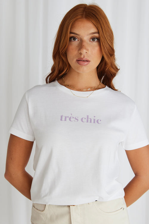 Chic White Classic Organic Tee WW Tee Humble + Heart   