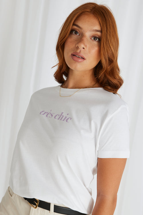 Chic White Classic Organic Tee WW Tee Humble + Heart   