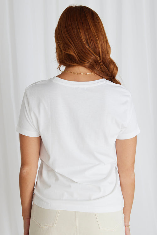 Chic White Classic Organic Tee WW Tee Humble + Heart   