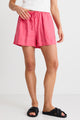 Drift Fuchsia Linen Pull On Shorts