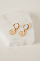 Coin Huggie Gold Earrings