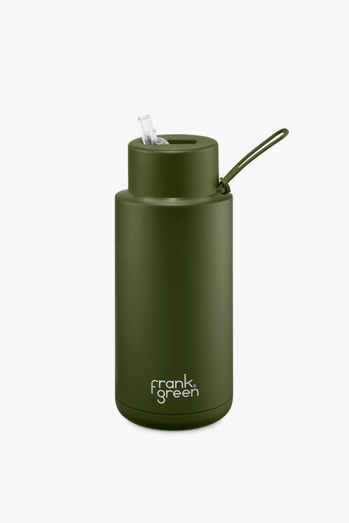 Ceramic Reusable Khaki 1ltr Bottle HW Drink Bottles, Coolers, Takeaway Cups Frank Green   