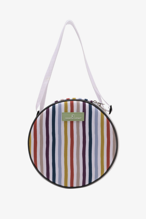 Country Living 2 Person Round Stripe Picnic Bag