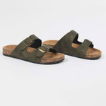 Cruise Double Buckle Khaki Slide