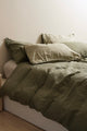 100% French Flax Linen Duvet Cover Set - Lichen - King