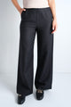 Boulevard Black Linen Viscose Wide Leg Pants