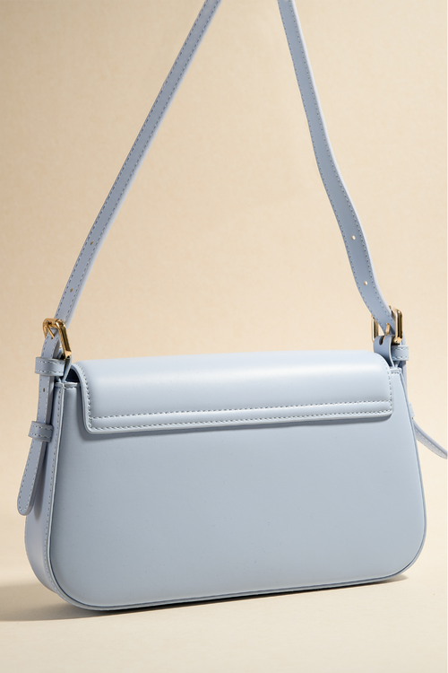 blue shoulder bag