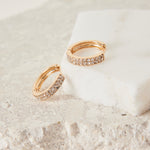 Diamante Medium Gold Hoop Earring